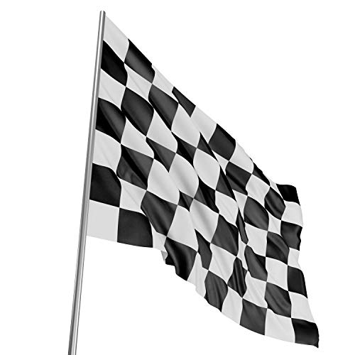 Trixes Bandeira Grande de Quadrados Brancos e Pretos Corrida Automóvel F1 - 5 Pés X 3 Pés TRIXES - Bandeiras e cataventos - bandeira, quadros, branco preto, automóvel, f1