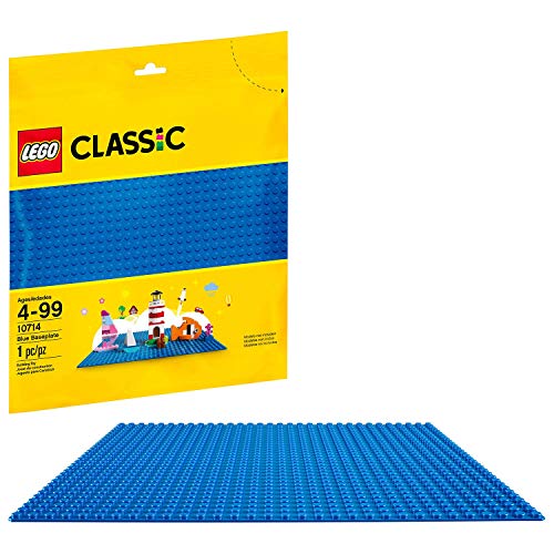 LEGO Classic: Base de Construção Azul - 10714 (Idade Mínima: 5) LEGO - Blocos de encaixe - aldeia, aquário, barco, criatividade