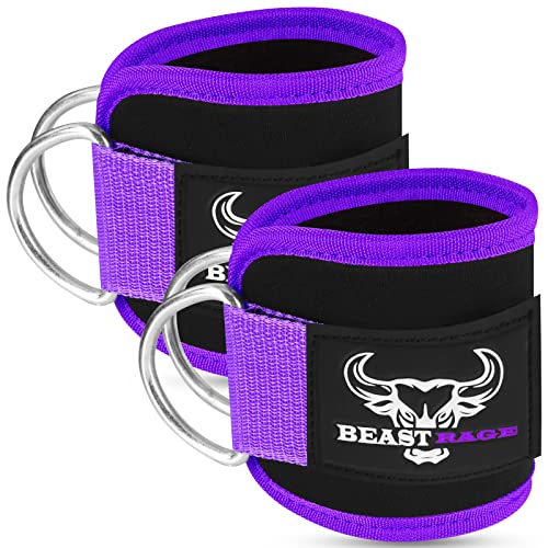 Correias para Tornozelo BEAST RAGE (Preto - 55 cm) BEAST RAGE - Acessórios para máquinas de levantamento de peso e bancos de exercício - tornozelo, preto, 55 cm