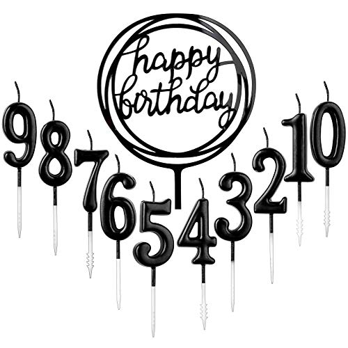 Candeeiros de Mesa THE GIFT COMPANY 10 Unidades Xinda - Velas de aniversário - 10 unidades, preto, metal, 6x7 cm