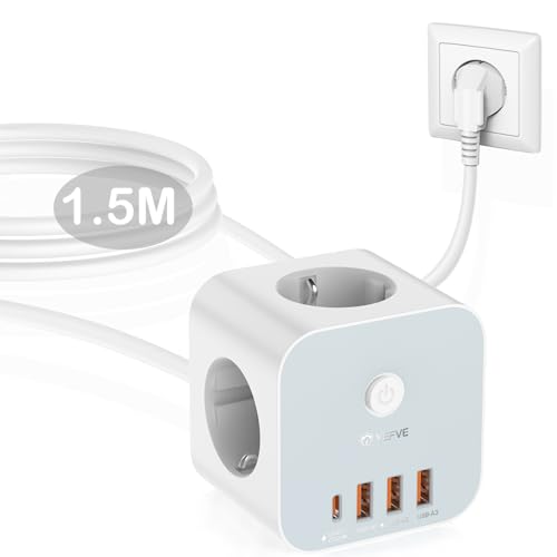 Extensão Elétrica VEVVE (1.5 m - Tipo F - Preto) VEFVE Tech - Fios de extensão - 1.5 m, tipo f, preto