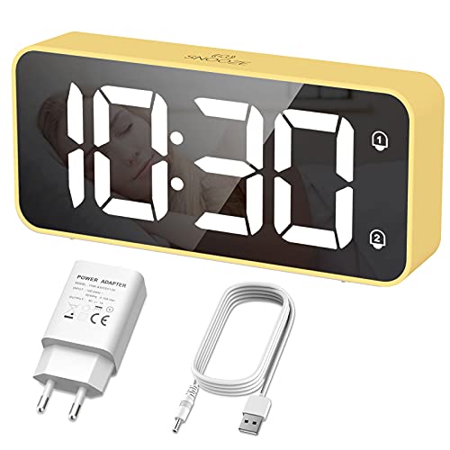 Despertador HERMIC com Led Digital e Cable Usb (Preto) HERMIC - Relógios despertadores - led digital, usb, preto