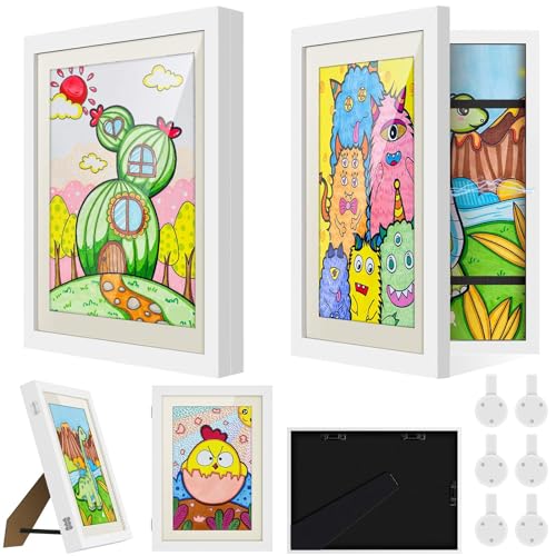 Moldura Infantil 2Pcs Branco (A4 - 30 x 21 cm) QSHION - Porta-retratos - abertura frontal, a4, 30 x 21 cm