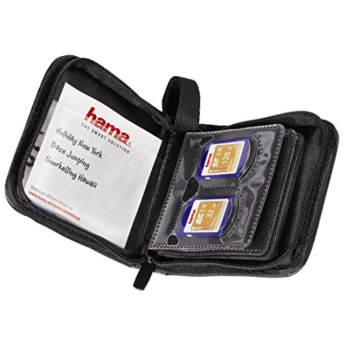 Hama Memory Card Wallet (Acessório Informática e Tel.) Hama - Estojos de memória - koskin, preto, 15g, 80x13x100mm