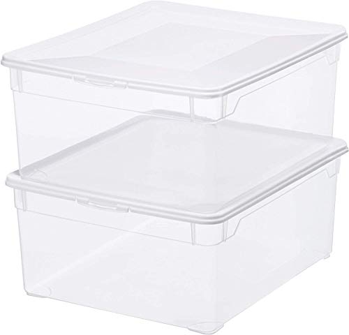 Caixa de Arrumação ROTHO Clear 2x18L Transparente Rotho - Recipientes de armazenamento doméstico - 18L, transparente