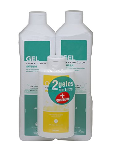Inibsa Pack 2 Gel Dermatológico Corporal + Champu 2 X 1000 Ml + 200 Ml Geles Inibsa - Banho e corpo - inibsa, pack, gel dermatológico, corporal, champu