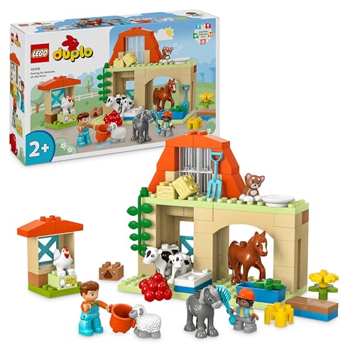 LEGO Duplo: Cuidado dos Animais da Granja - 10416 (Idade Mínima: 2) LEGO - Blocos de encaixe - duplo, animais, granja, idade mínima 2