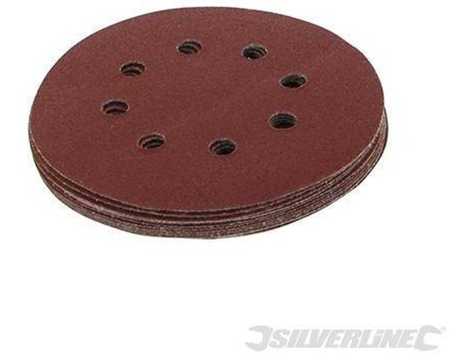 Conjunto de Discos para Lixar SILVERLINE 479349 Silverline - Acessórios para ferramentas - lixar, óxido de alumínio, 125 mm, autoadesivo
