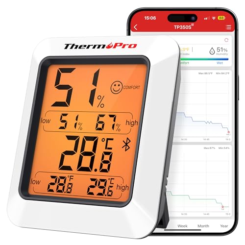 Termómetro Digital LAICA TP350 (Recondicionado Como Novo) ThermoPro - Previsores do tempo e estações - digital, bluetooth, plástico