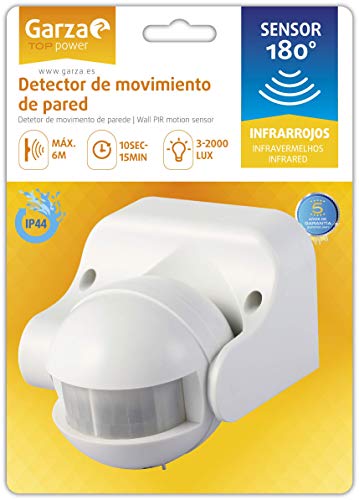 Detetor de movimento GARZA POWER GP-DMW2 Garza - Sensores de movimento - detetor, movimento, alcance, 6 metros, controlo luminosidade