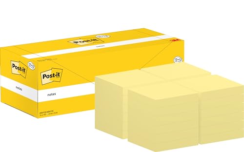 Bloco de Notas Autocolantes POST-IT 654-12SS-EU 3M - Notas autoadesivas - bloco de notas, autocolantes, 100 folhas, papel reciclado