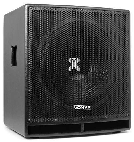 Coluna VEXUS SWP-15 PRO (Preto - 38.1cm - 400W) Vexus - Alto-falantes - subwoofer, amplificador integrado, caixa reflectora, potência máxima 600W