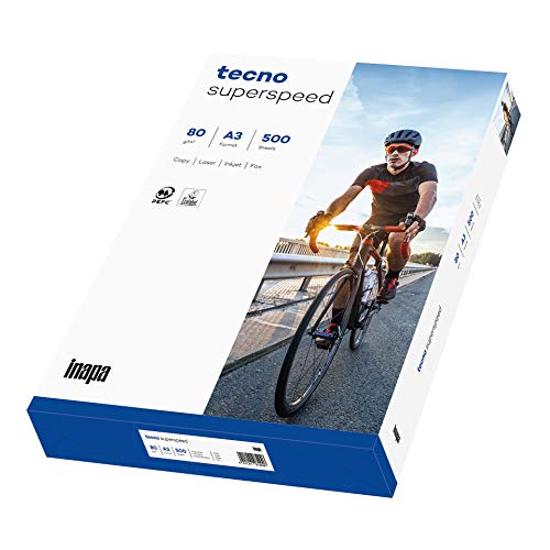 Inapa Tecno Superspeed Branco A3 500 Folhas Inapa - Papel de impressora e copiadora - superspeed, branco, 500 folhas, 150g/m², alta qualidade