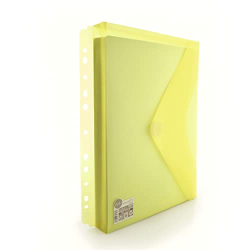 Pack 10 Capas de Encadernação A4 com Fole Amarelo e Velcro Fraga Import - Pastas de arquivo - pack, capas, encadernação, a4, fole, amarelo