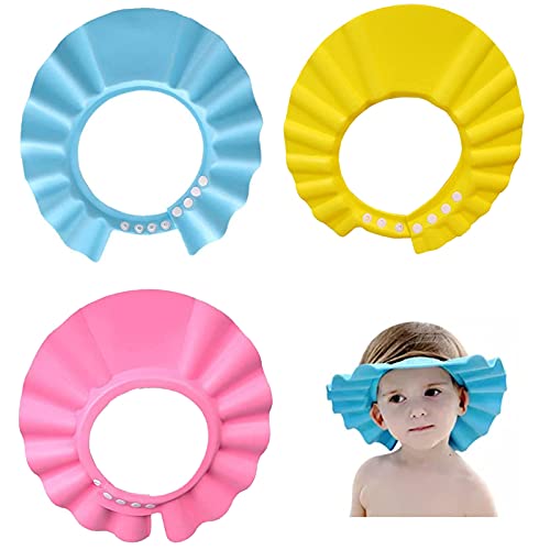 Touca de Banho para Bebés 3 Ajustáveis WUXIANM - Banho e corpo - touca, banho, bebés, ajustáveis
