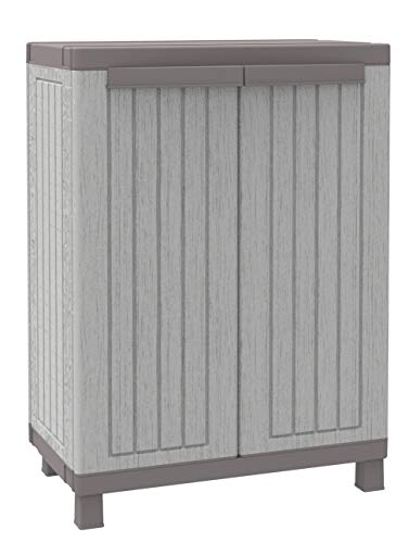 Armário de Jardim em Resina com 2 Portas e Prateleira para Exterior TERRY - Guarda-roupas - resina, 2 portas, prateleira, exterior