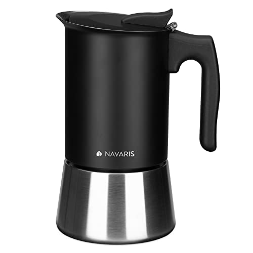 Máquina de Café Expresso NAVARIS NA-IT-01 Kw-Commerce - Cafeteiras elétricas e de fogão - 6 chávenas, pega ergonómica, filtro anti-gotas, pote removível
