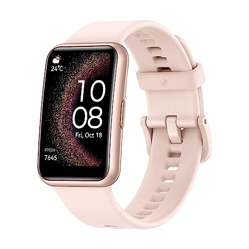 Smartwatch HUAWEI Watch Fit Sport (1.64'' - Bluetooth - Silicona - Rosa) HUAWEI - Monitores de atividade - smartwatch, bluetooth, silicona, rosa