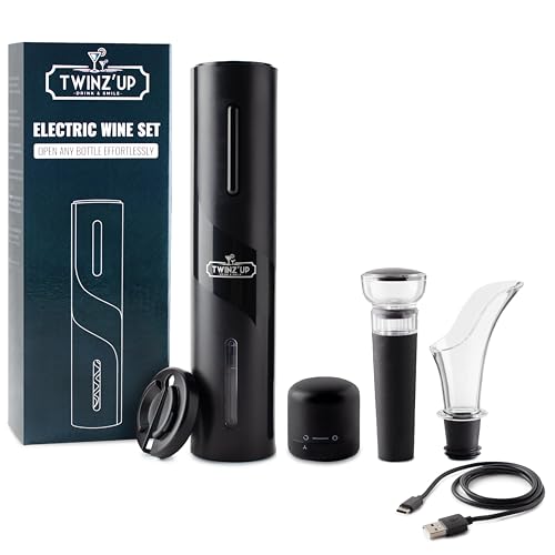 Sacacrolhos Elétrico Recarregável 6 em 1 com Corta Cápsula BMS International - Conjuntos de ferramentas para coquetel e barware - elétrico, recarregável, 6 em 1, corta cápsulas