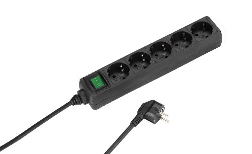 Extensão Elétrica VIVANCO EBLS5 S 5 tomadas Preto Vivanco - Filtros de linha e supressores de surtos - 5 tomas, 3500w, interruptor, 1.4m