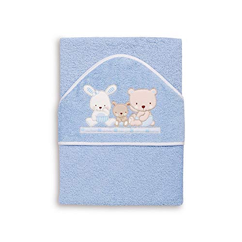 Capa de Banho Interbaby Love Baby Blue (Algodão) Mora Ferre e Hijos S.L./Interbaby - Toalhas de banho e panos de limpeza - algodão, tampa, absorção