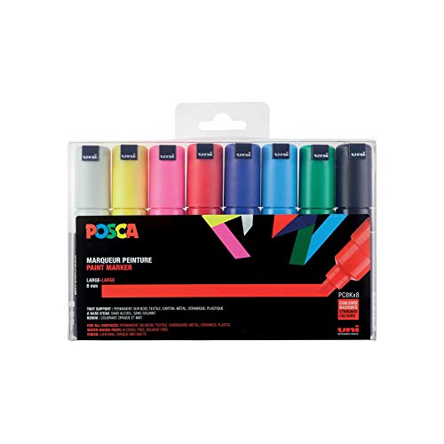 Marcador UNI-POS-PC8K/8 (Multicor - 1.0 mm) UNI-BALL - Marcadores e marcadores de texto - multicor, 1.0 mm, preto, 8 cores