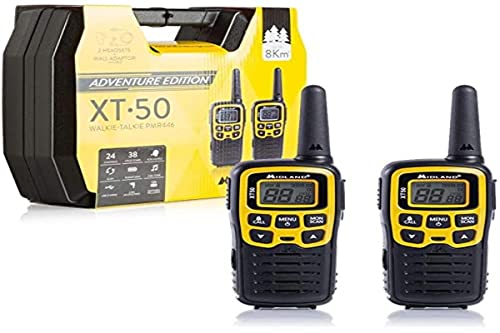 Walkie-Talkie MIDLAND XT50 Adventure (16 canaux - 8 km - Autonomia: até 12 h) Midland - Rádios bidirecionais - 16 canais, 8 km, 12 h autonomia, aaa bateria