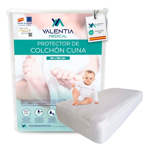 Protetor de Berço VALENTIA MEDICAL (Algodão - Branco) VALENTIA MEDICAL - Protetores de colchão - algodão, branco