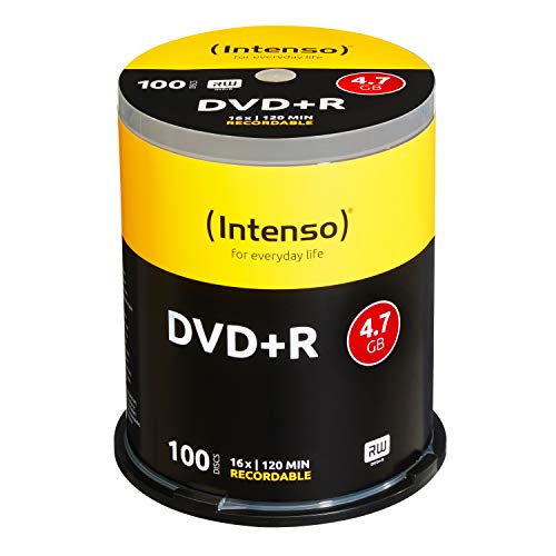 DVDs virgem INTENSO 4111156 (DVD+R - 4.7GB) Intenso - Mídias vazias - DVD-R, 4.7GB, 16x, 100 peças