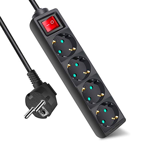 Extensão Elétrica EXTRASTAR (4 Tomadas - Tipo F - 3 m) EXTRASTAR - Fios e cabos elétricos - 4 tomadas, tipo f, 3m