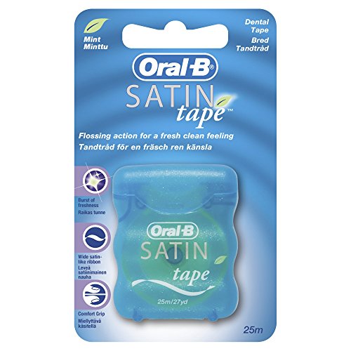 Oral-B Satin Tape Seda Dental Menta 25 m Oral-B - Fio dental - macios, flexíveis, menta, fresca
