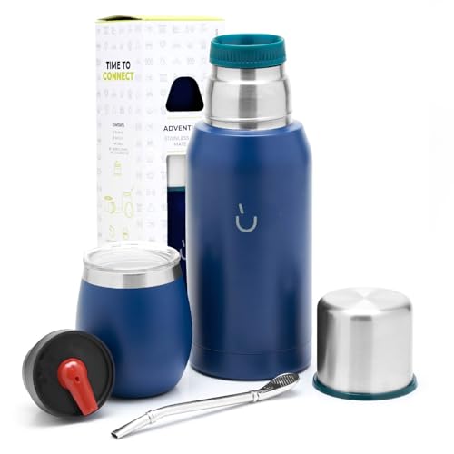 Conjunto de Chá BALIBETOV Azul (6 peças) BALIBETOV - Porta-alimentos e bebidas - 6 peças, aço inoxidável, termo, tampas