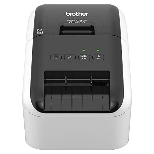 Impressora de Etiquetas BROTHER QL-800 Brother - Rotuladoras - térmica direta, cortar automático, preto e vermelho, 93 etiquetas/minuto