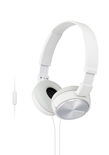 Auscultadores Com fio SONY MDRZX310AP (On Ear - Microfone - Branco) Sony - Fones de ouvido e headsets - com fio, microfone, on ear, branco
