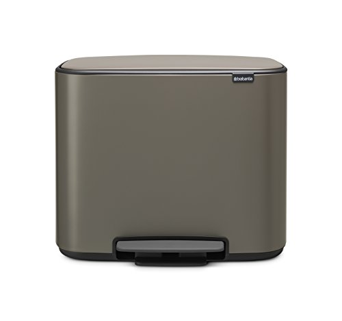 Caixote do Lixo BRABANTIA Bo Pedal (Plástico - Preto) Brabantia - Lixeiras e cestos de lixo - preto, plástico, 11 l, 2 compartimentos
