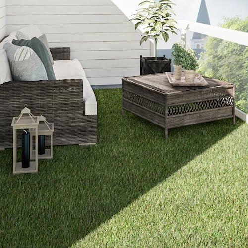 Conjunto de Tapetes de Relva Artificial PACOHOME (Castanho - 10x2.5m) Paco Home - Flores artificiais - relva artificial, castanho, 10x2.5m