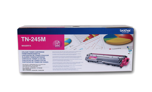 Tóner BROTHER TN-245M Magenta (1T02B7) Brother - Cartuchos de toner e jato de tinta - toner, magenta, alta capacidade, 2200 páginas