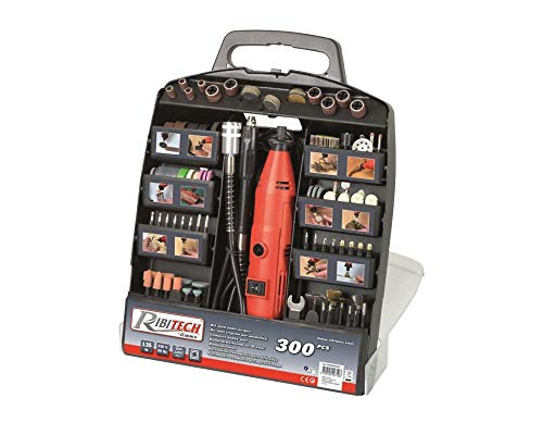 Multiferramentas RIBIMEX PROMKIT300 (135 W - 25.000 rpm) RIBITECH - Berbequins elétricos portáteis - multiferramenta, 135 w, 25.000 rpm, cabeça multiferramenta, lixa de papel