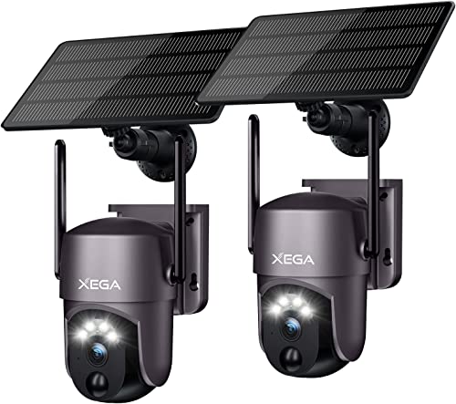 Câmara de segurança XEGA 2K Solar Wireless Exterior Xega - Câmeras de vigilância - câmera segurança, exterior, sensor infravermelho, 2k resolução, visão noturna