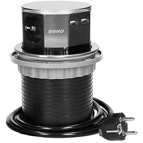 Extensão Elétrica ORNO AE-1381 (3 Tomadas - Tipo F - 1.5m) Orno - Fios e cabos elétricos - 3 tomadas, tipo f, 1.5m