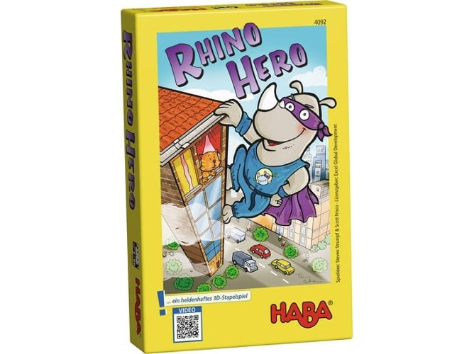 Jogo de Cartas HASBRO GAMING Rhino Hero (Idade Mínima Recomendada: 6 anos) HABA - Jogos - cartas, jogo, hero, rhino