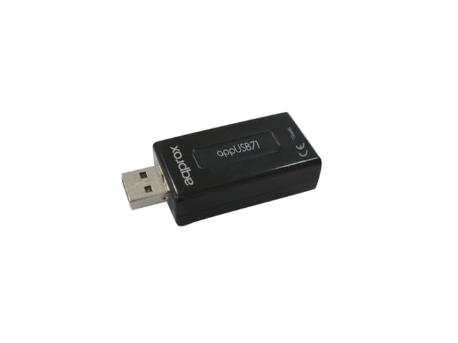 Placa de Som Approx appUSB71 7.1 Preto e Prateado Approx - Placas e adaptadores de áudio - placa, som, appusb71, 7.1, preto, prateado