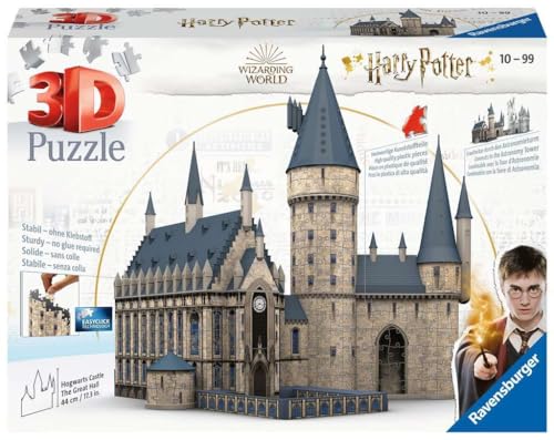 Puzzle RAVENSBURGER Harry Potter - Castelo de Hogwarts (Idade Mínima: 12 Anos - 540 Peças) Ravensburger - Quebra-cabeças de encaixar - puzzle, madeira, Harry Potter, castelo de hogwarts, 540 peças