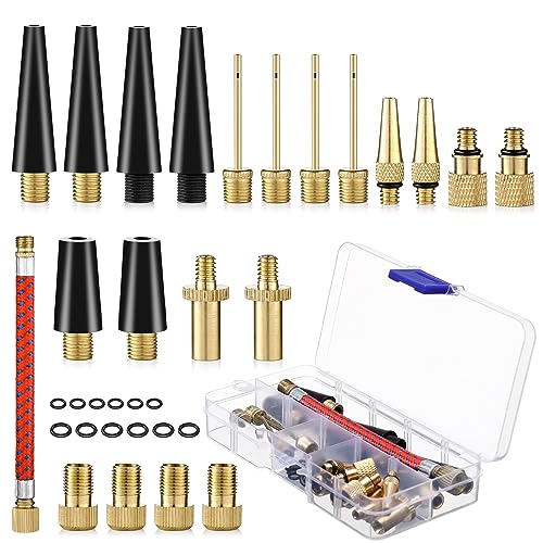 Adaptador de Presta Schrader 33 Peças com Caixa de Armazenamento Miiepls - Equipamento atlético de uso geral - schrader, 33 peças, caixa de armazenamento