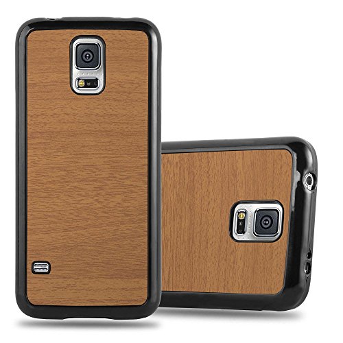 Capa para Samsung Galaxy S5/S5 Neo Castanho CADORABO - Capas para telemóveis - samsung galaxy s5, castanho