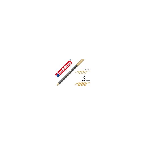 Marcador EDDING 1200 Dourado (Ponta Redonda - 1 a 3 mm) Edding - Marcadores - ponta redonda, 1.3 mm, cores metálicas, 10 cores