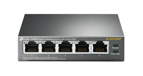 Switch TP-LINK TL-SG1005P (8 Portas Gigabit) TP-Link - Concentradores e comutadores - 8 portas, gigabit, Switch
