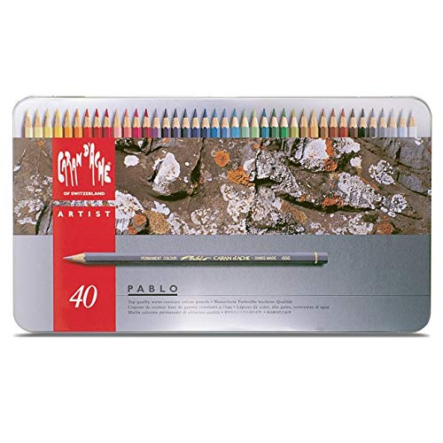 Lápis de Cor CARAN DACHE Pablo Metallic (40 Unidades) Caran d'Ache - Lápis - pablo metallic, 40 unidades
