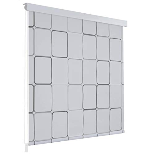 Persiana de duche em tecido de algodão vidaXL | 160 x 240 cm - Branco (Cama e Leito) vidaXL - Cortinas de chuveiro - algodão, 160 x 240 cm, branco, sustentável