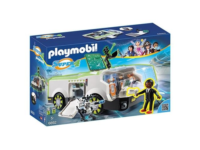 Playmobil Super4 Techno Camaleão com Gêne (Idade Mínima Recomendada: 5 anos) PLAYMOBIL - Conjuntos de brinquedos - playmobil, super4, camaleão, gêne, robô